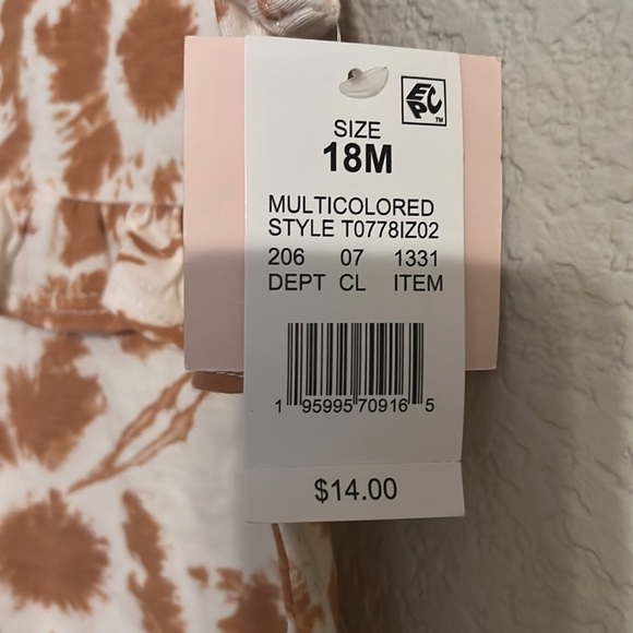 Grayson mini tie dye top/dress size 18 months nwt - Picture 3 of 4